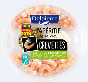 DELPIERRE, L'apéritif de la mer - Crevettes, sauce & croustillant